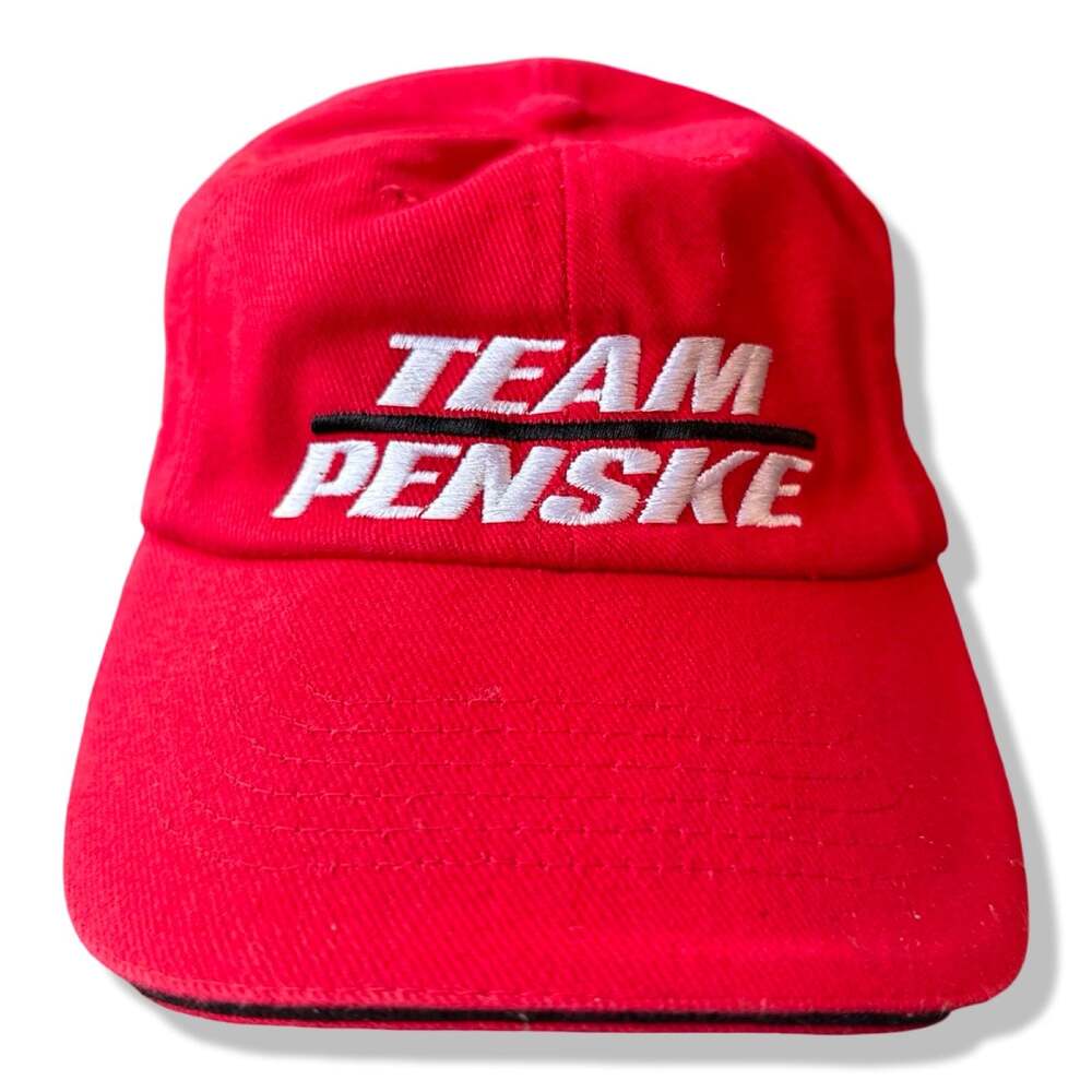 Team Penske IndyCar Series #3 Embroidered Strapback Baseball Cap Red